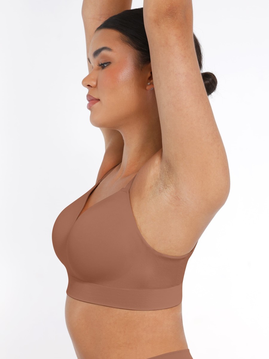 Wholesale Seamless Wireless Shapewear Bra with Bust Support