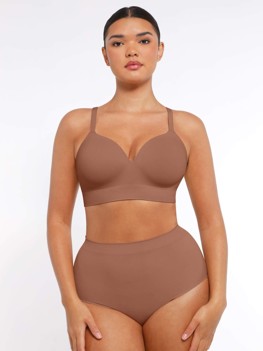 Wholesale Seamless Wireless Shapewear Bra with Bust Support