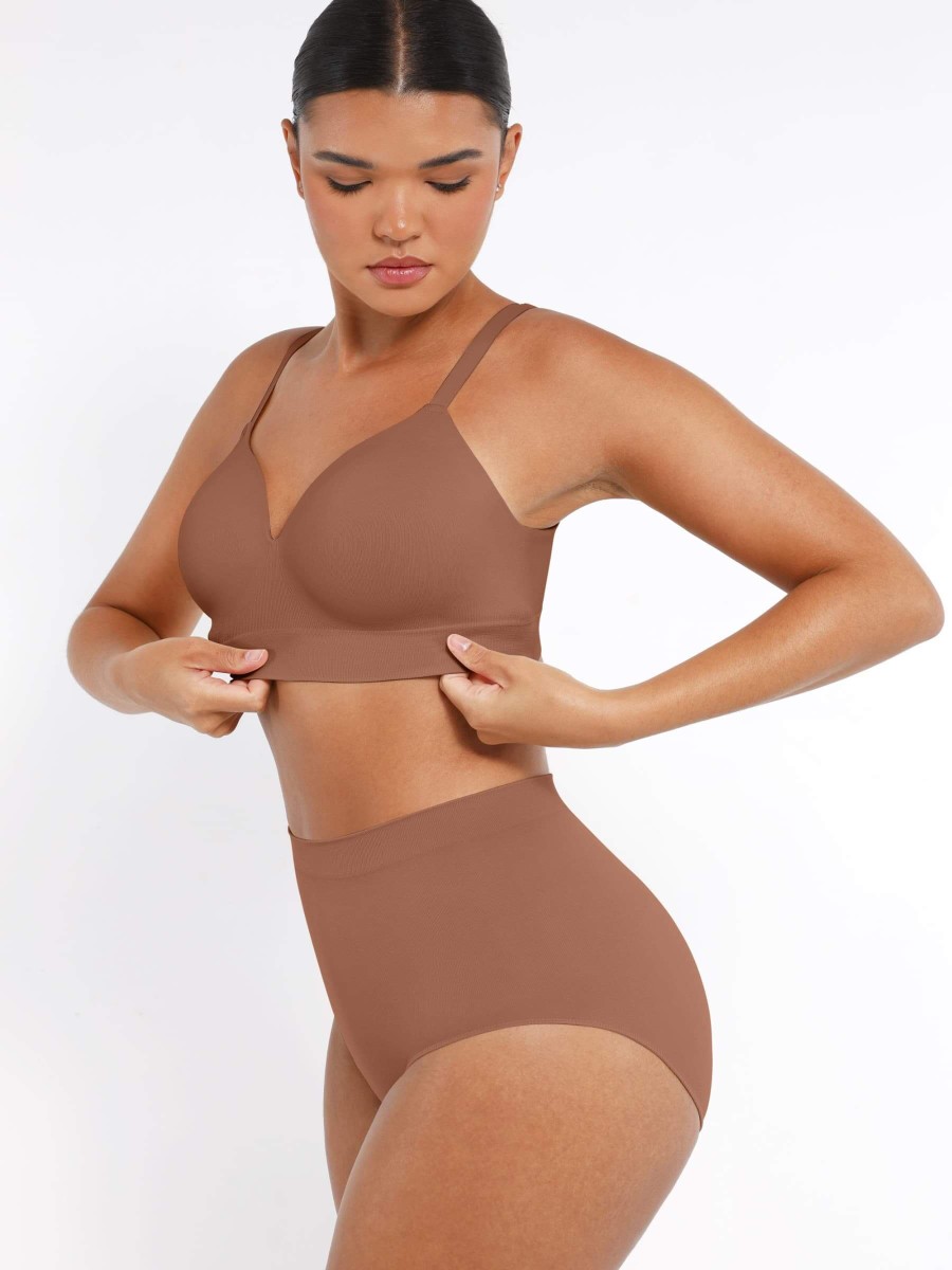 Wholesale Seamless Wireless Shapewear Bra with Bust Support