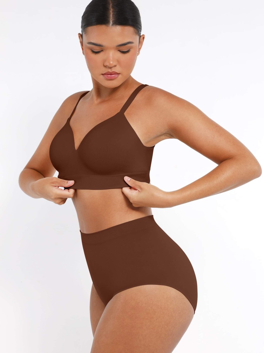 Fashion Seamless Wireless Shapewear Bra with Bust Support
