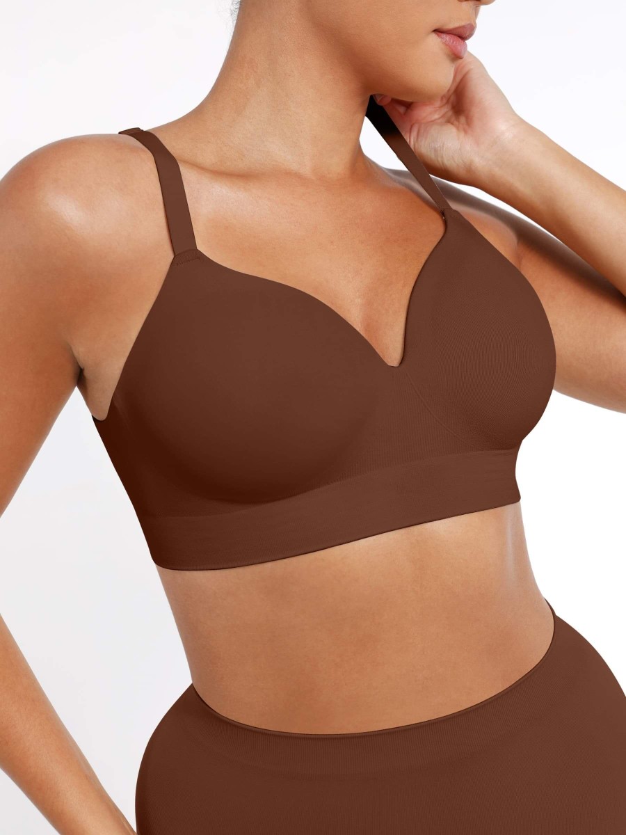 Fashion Seamless Wireless Shapewear Bra with Bust Support