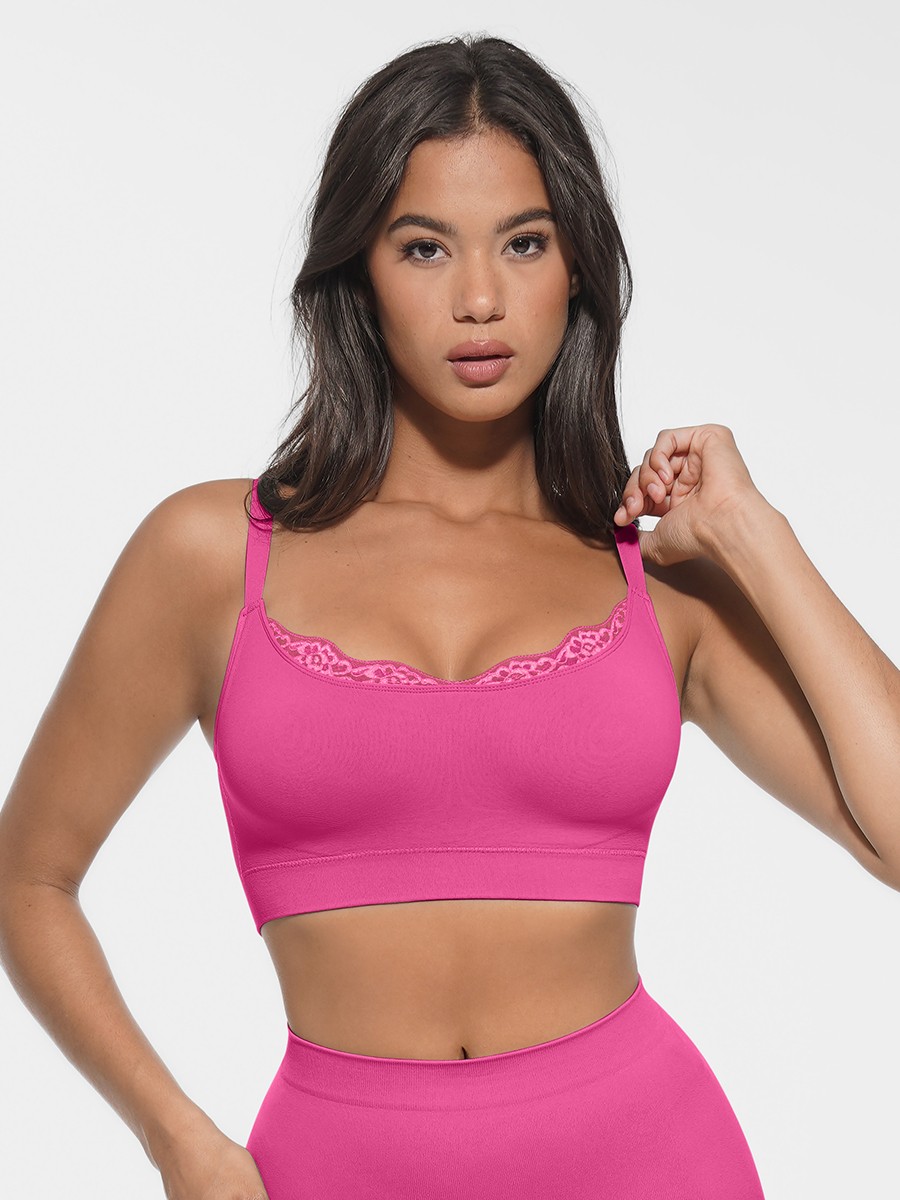 Seamless Scoop Smooth Back Fat Comfortable Everyday Bralettes Bras