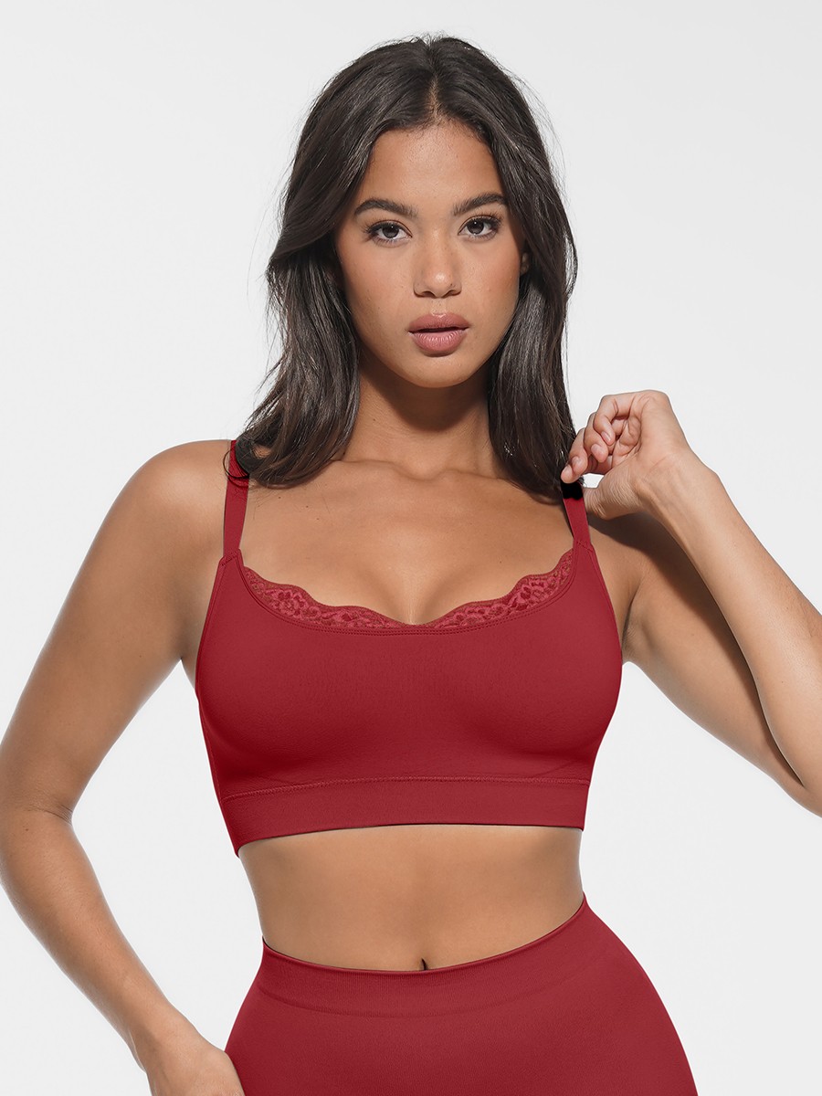 Seamless Scoop Smooth Back Fat Comfortable Everyday Bralettes Bra