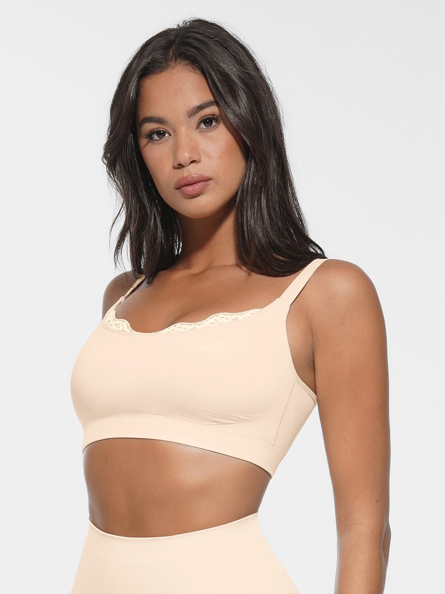 Seamless Scoop Smooth Back Fat Bralettes Bra