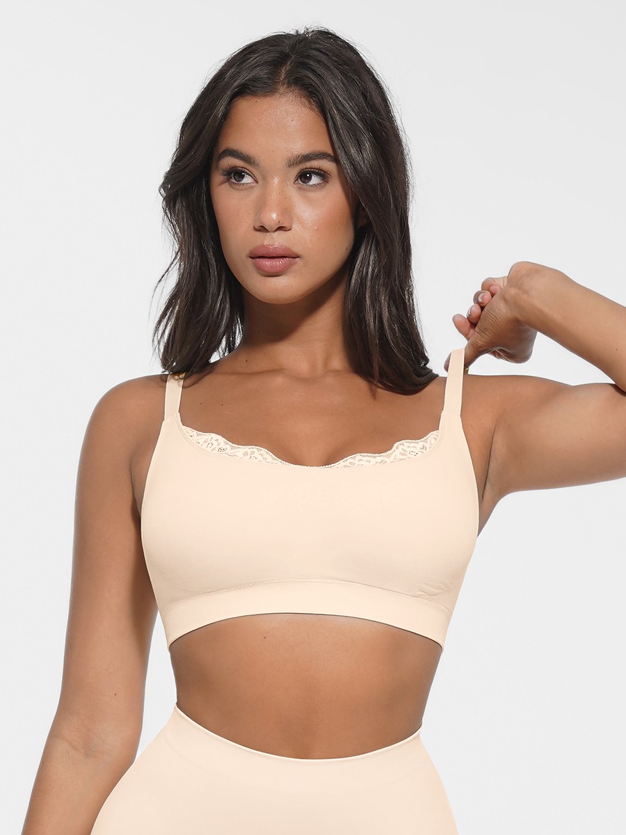 Seamless Scoop Smooth Back Fat Bralettes Bra