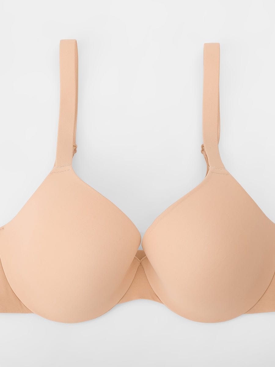 Seamless Underwire T Shirt Push Up Demi Bra