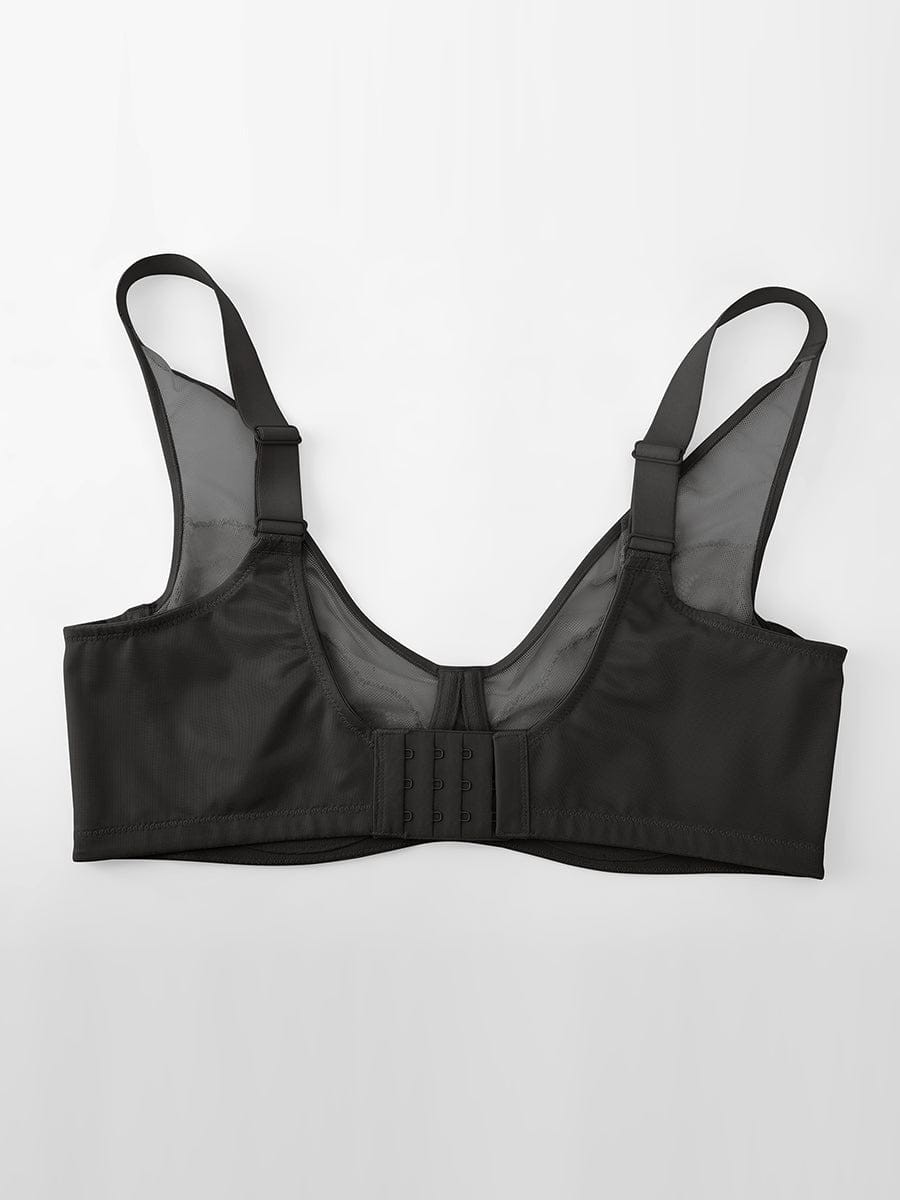 Minimizing Bra Full Coverage Unlined Lace Mesh Side Support Underwire Smooth Back