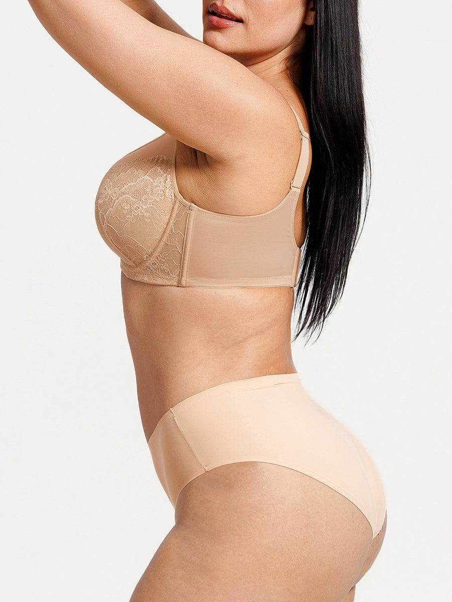 Minimizing Bra Full Coverage Unlined Side Support Underwire Smooth Back