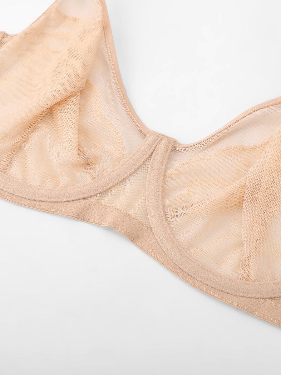 Minimizing Bra Full Coverage Unlined Side Support Underwire Smooth Back