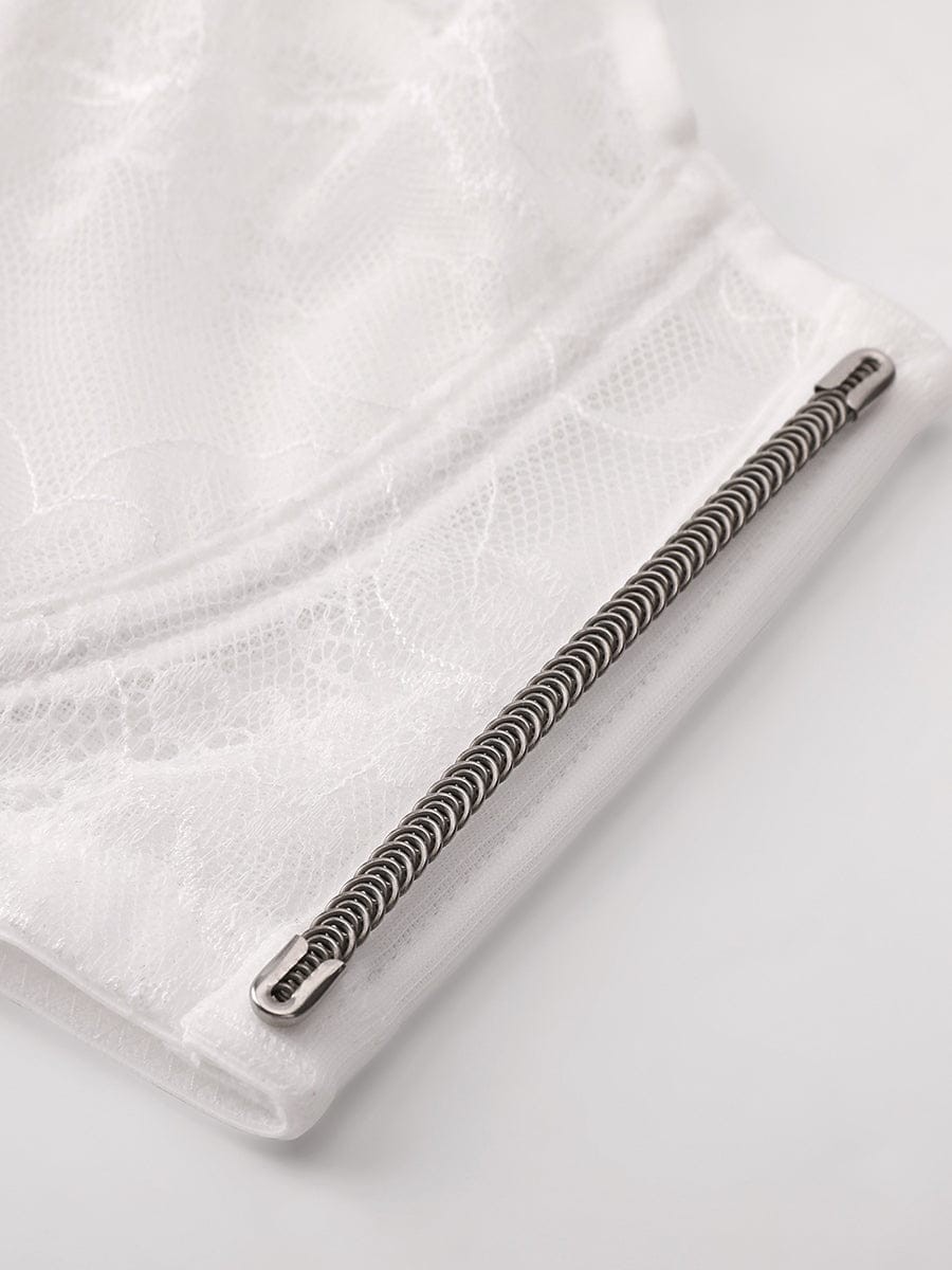 Minimizing Bra Full Coverage Lace Mesh Side Support Underwire Smooth Back
