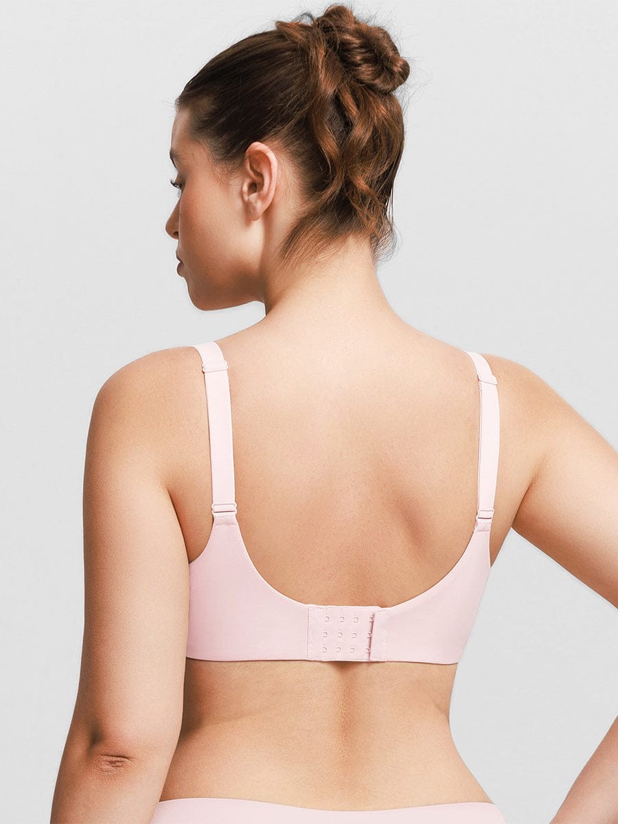 Seamless Underwire T Shirt Push Up Demi Bra with Adjustable Shoulder Strap