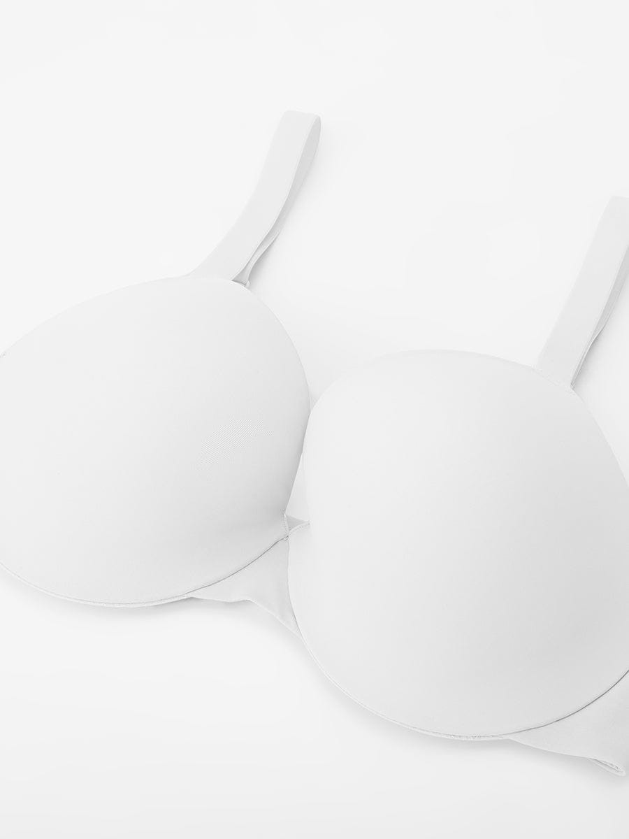 Seamless T-Shirt Push Up Underwire Demi Bra with Adjustable Shoulder Strap