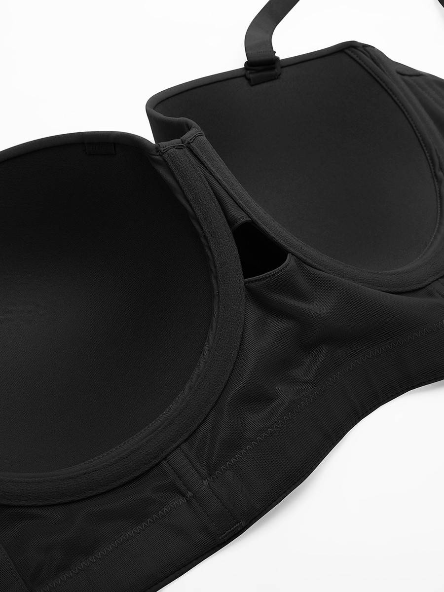 Strapless Half Cup Underwire Bra Wide Back Strong Support Everyday Wear