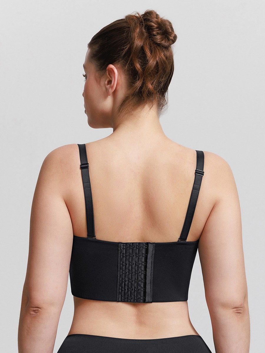 Strapless Half Cup Underwire Bra Wide Back Strong Support Everyday Wear