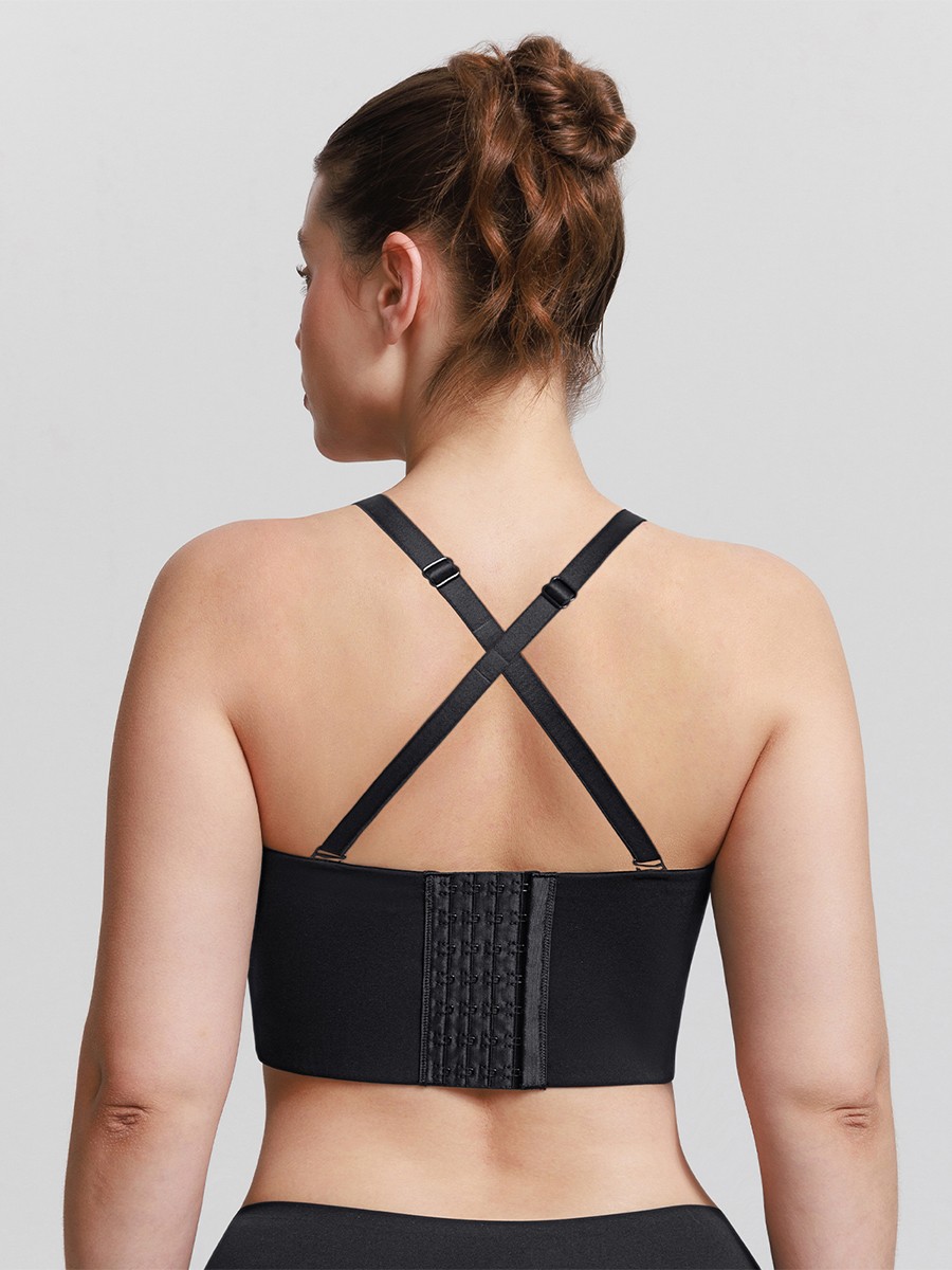 Strapless Half Cup Underwire Bra Wide Back Strong Support Everyday Wear