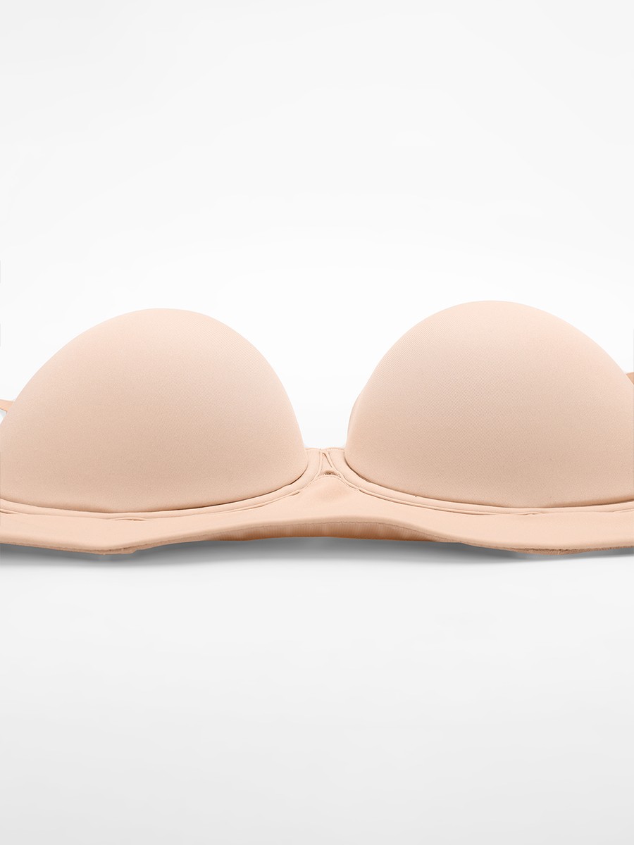 Strapless Half Cup Underwire T-Shirt Bra Wide Back Strong Support Everyday Wear