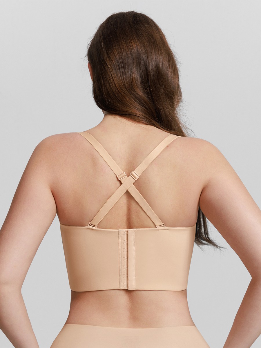 Strapless Half Cup Underwire T-Shirt Bra Wide Back Strong Support Everyday Wear