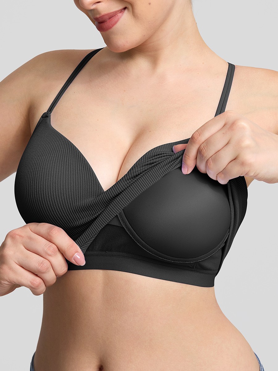 Women Wireless Demi T Shirt Bra Seamless Everyday Comfort