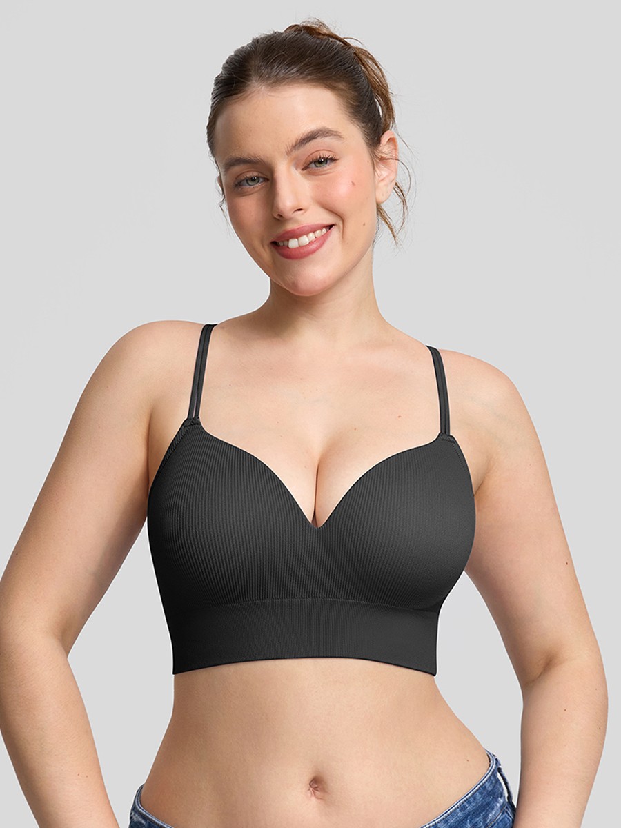 Women Wireless Demi T Shirt Bra Seamless Everyday Comfort