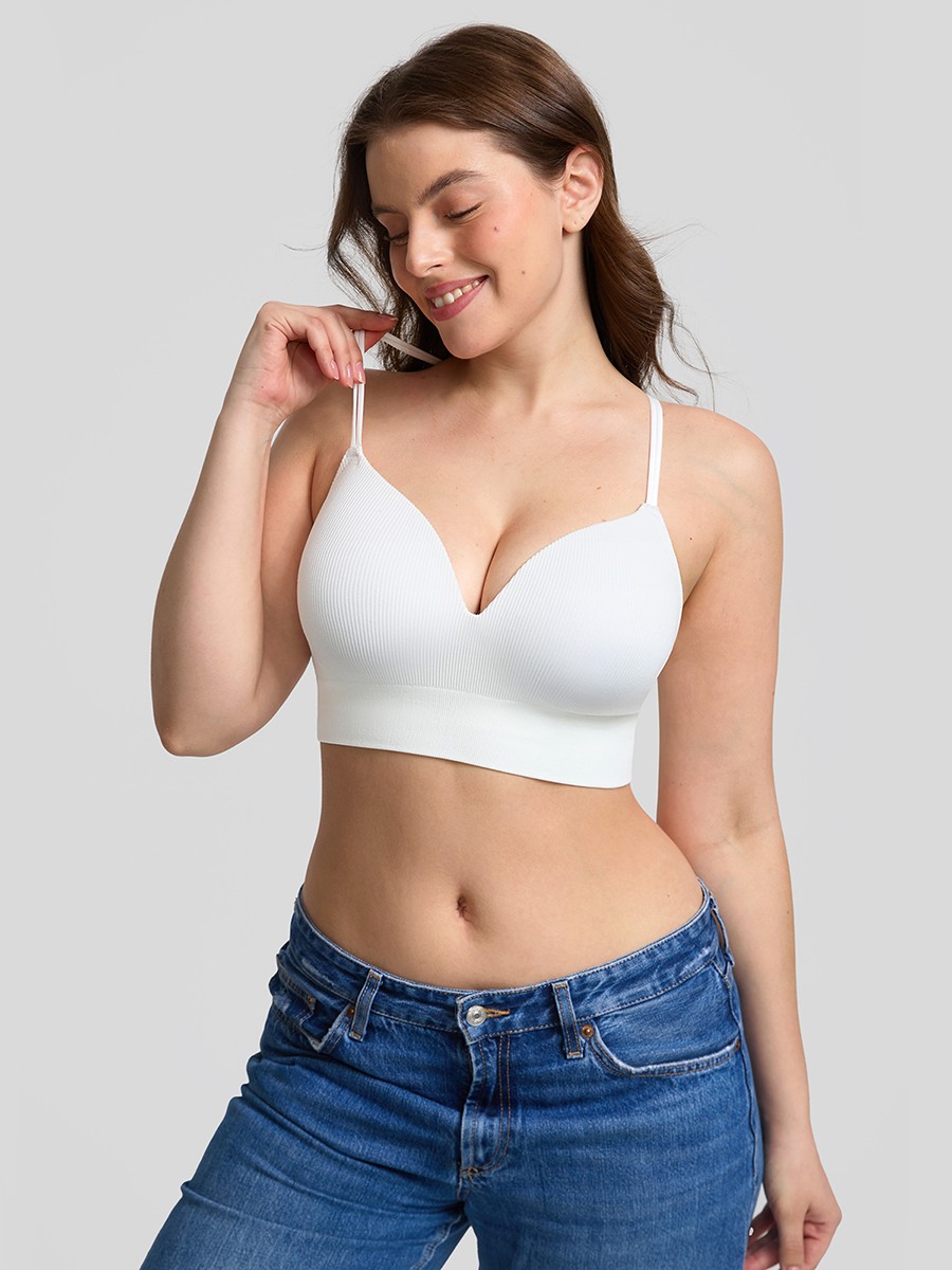 Light Support Wireless Demi T Shirt Bra Seamless Everyday Comfort