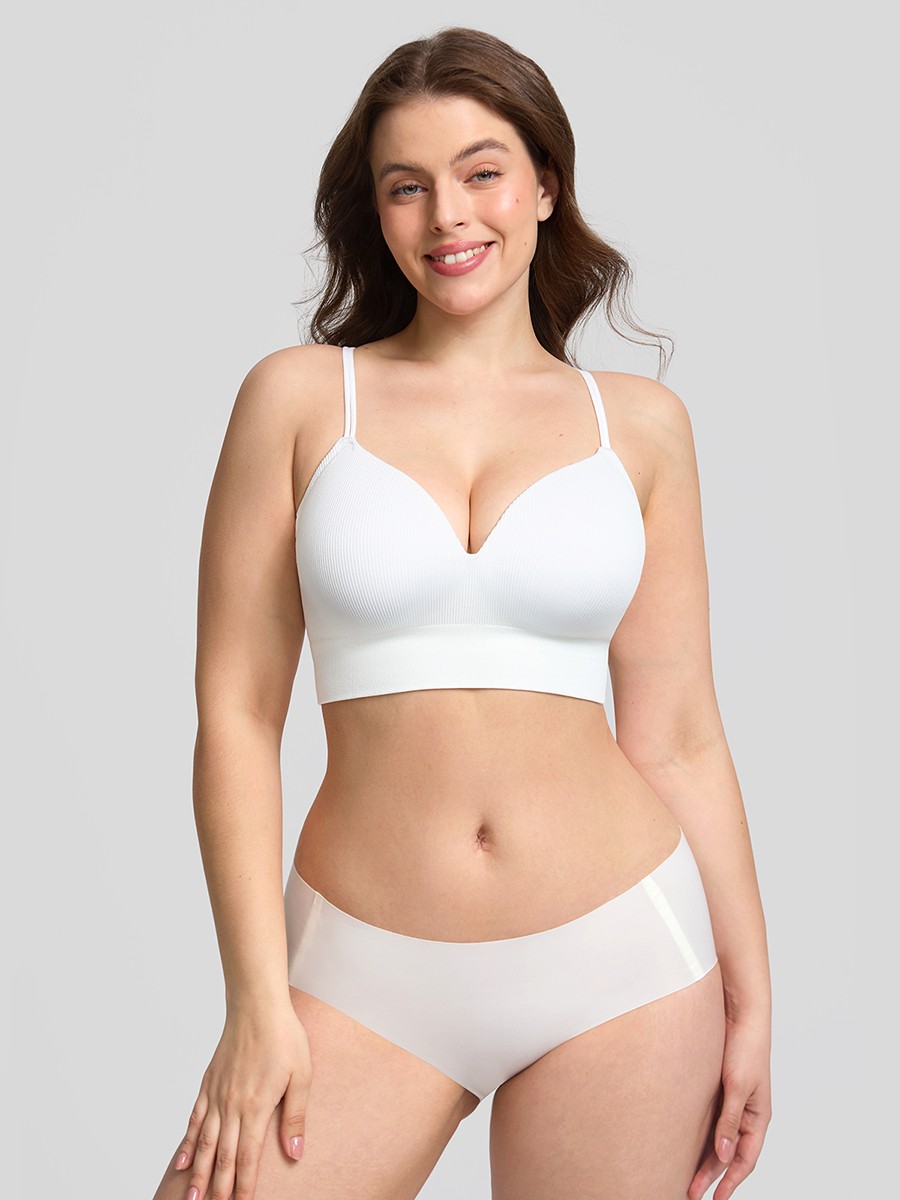 Light Support Wireless Demi T Shirt Bra Seamless Everyday Comfort