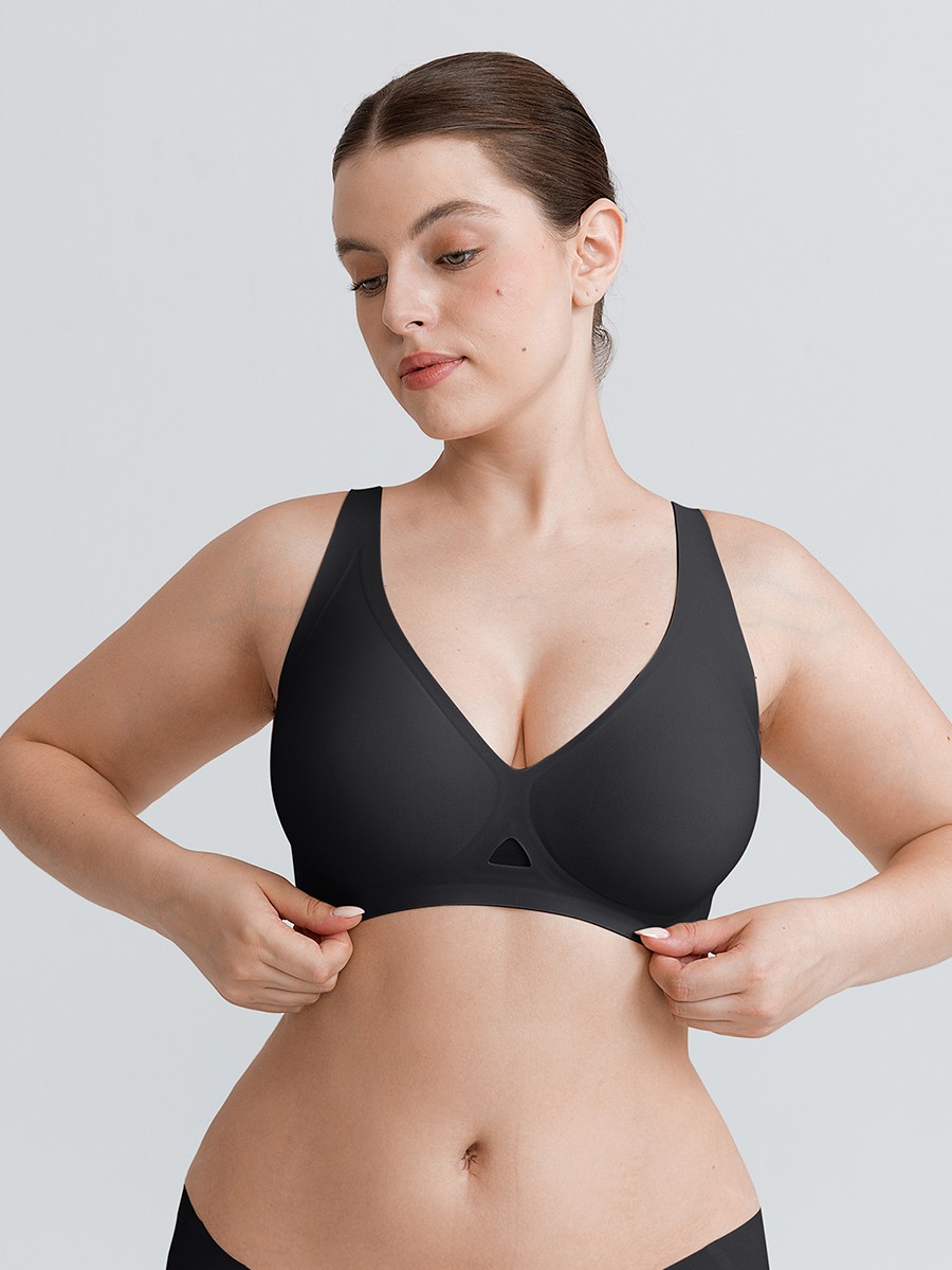 Cut Out Wireless Bra Seamless Jelly Support Everyday T Shirt Bra
