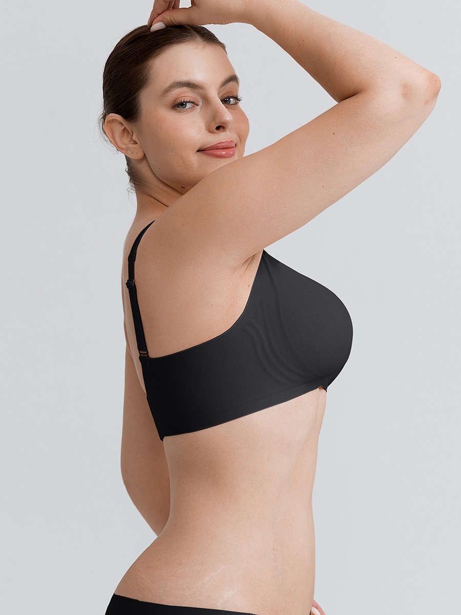 Cut Out Wireless Bra Seamless Jelly Support Everyday T Shirt Bra