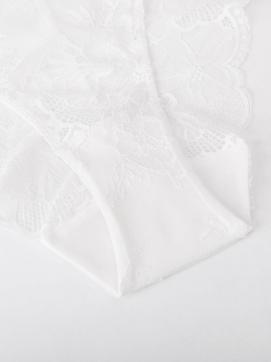 Lace Panties with Antibacterial Cotton Crotch