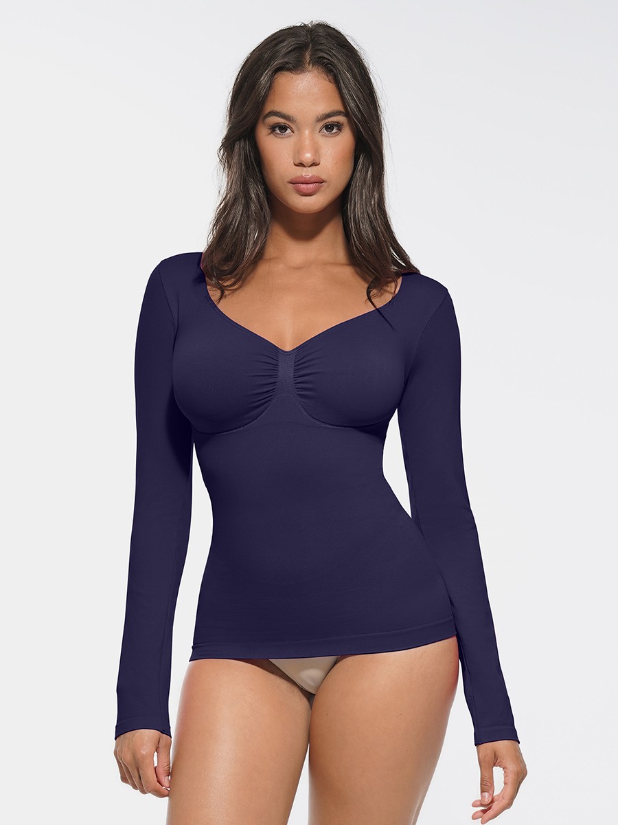 Women Seamless Diamond Neck Bust Support Waist and Tummy Control Shaping Bodysuit