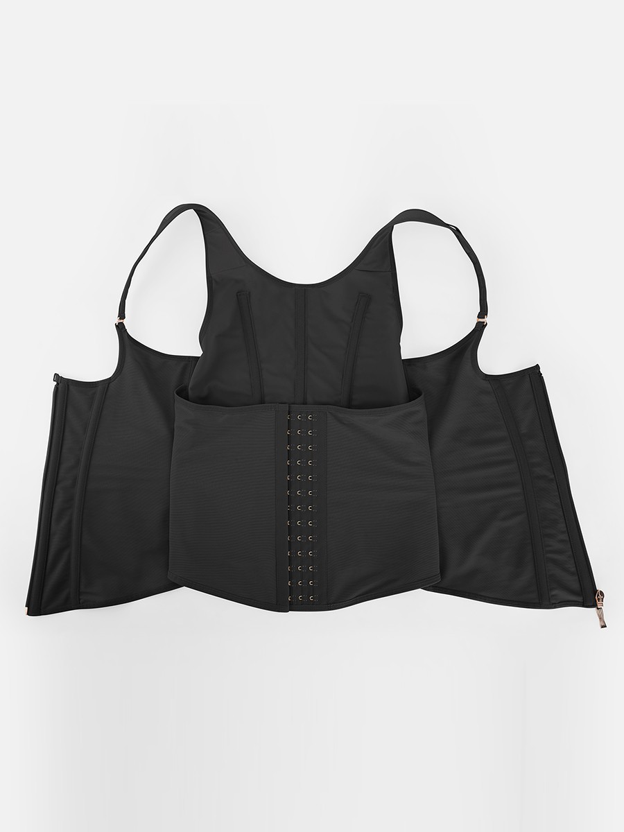 7 Steel Bones Chest Support Waist Cincher Tank Top with Adjustable Strap