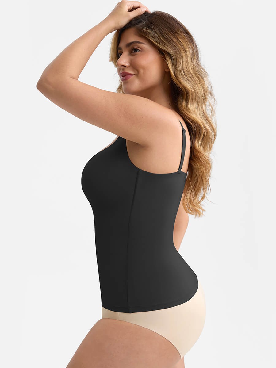 Scoop Neck Tank Top with Anti-Sheer Bust Lining