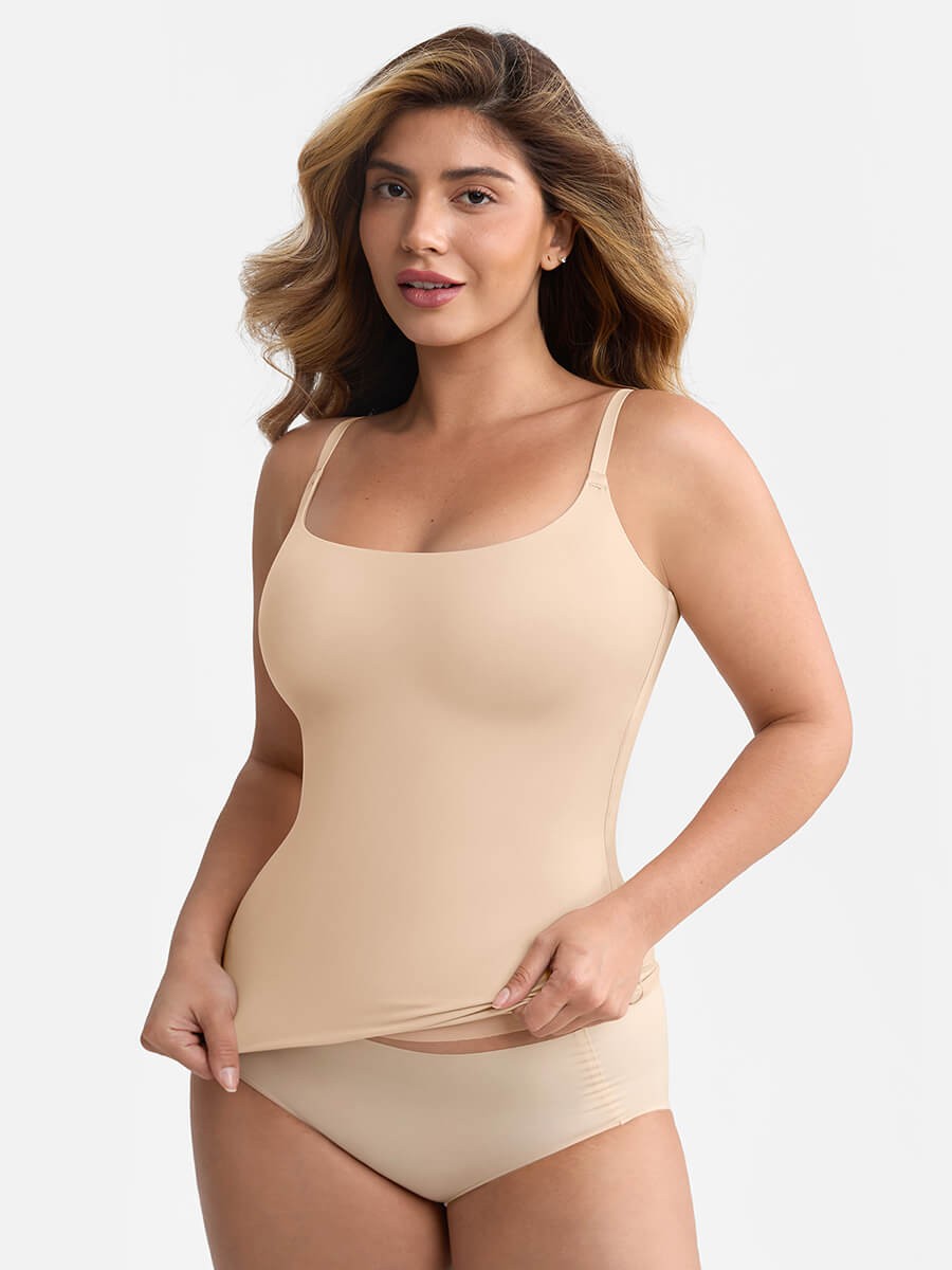 Comfort Scoop Neck Tank Top with Anti-Sheer Bust Lining