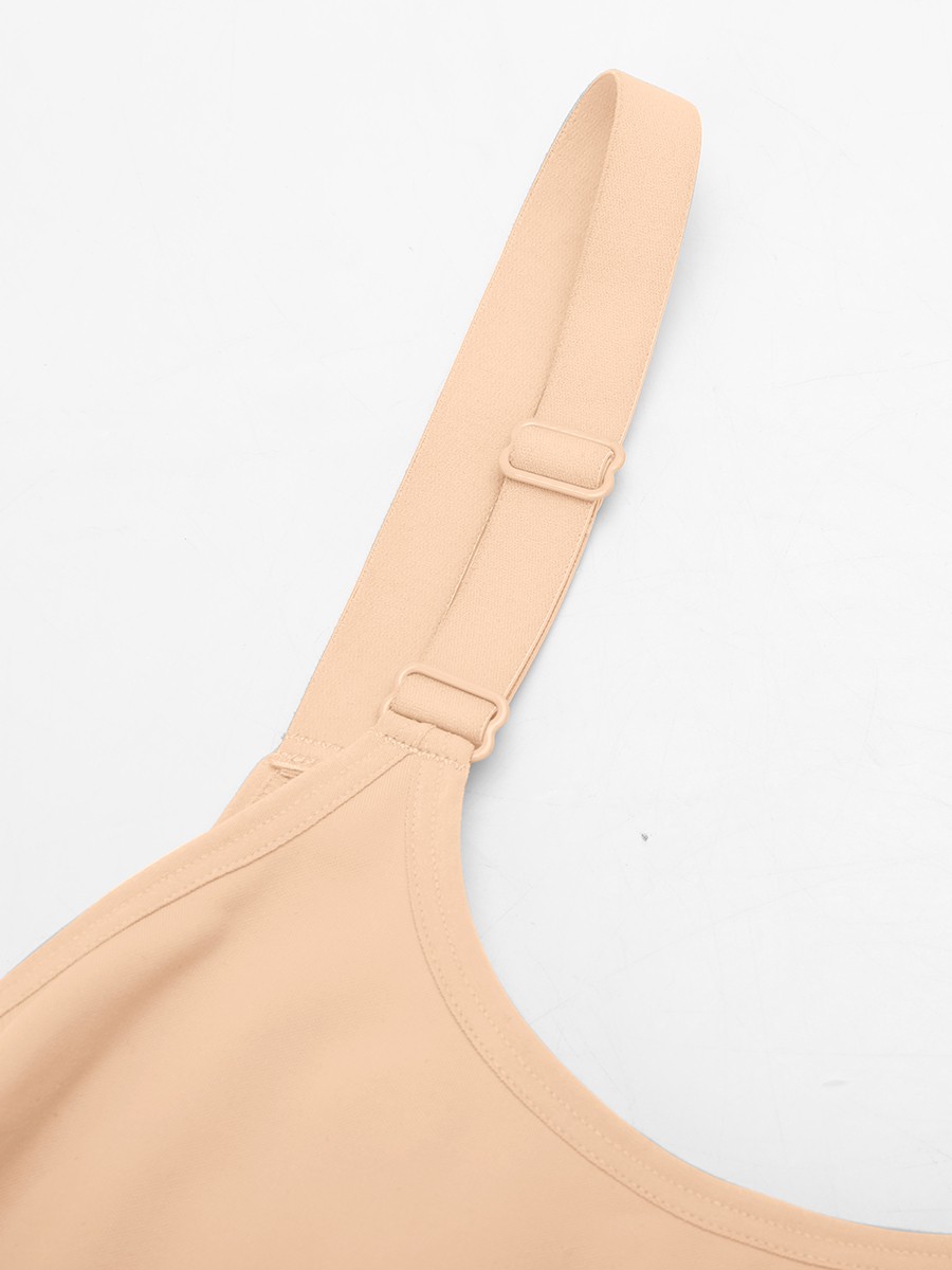 Invisible Zip Seamless Shapewear Bodysuit Tummy Control Butt Lifting Adjustable Straps