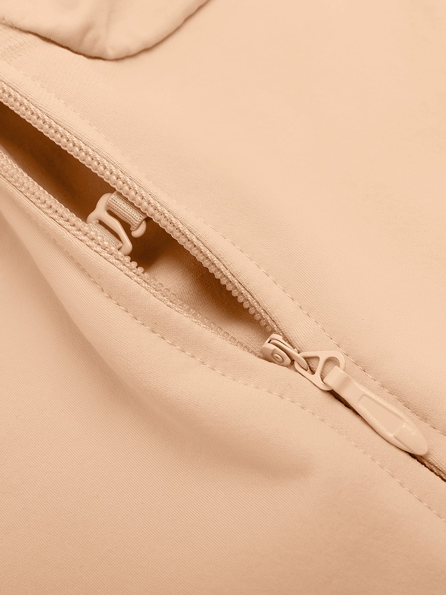 Invisible Zip Seamless Shapewear Bodysuit Tummy Control Butt Lifting Adjustable Straps