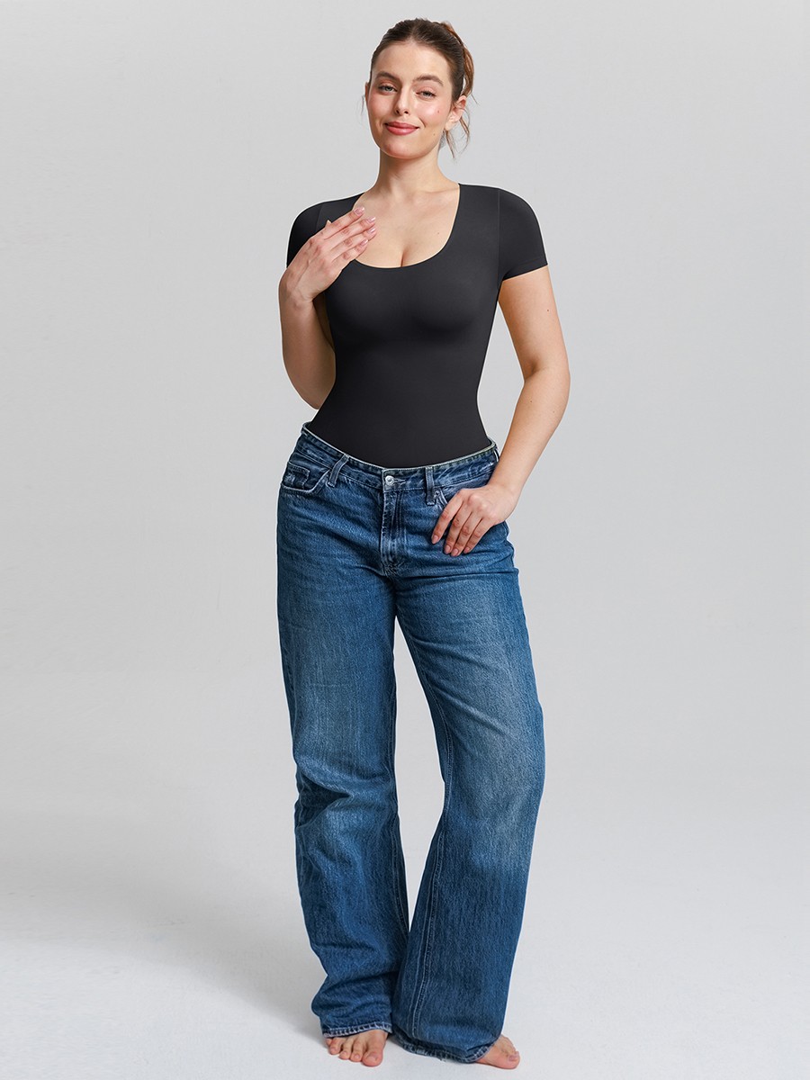 Seamless Scoop Neck Buttery Soft Tummy Control Shapewear Bodysuit
