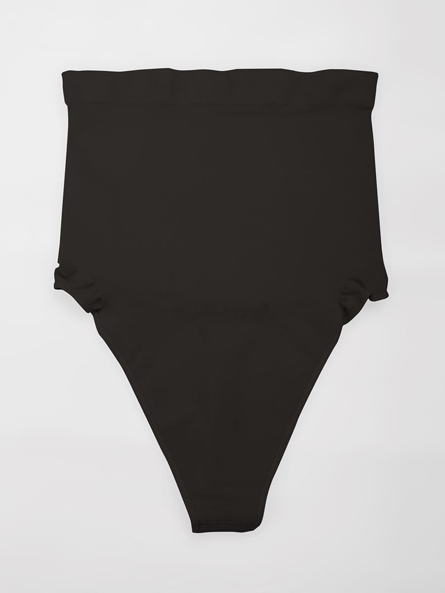 High Waist Seamless Tummy Control Thong Shapewear with Anti-Roll Silicone