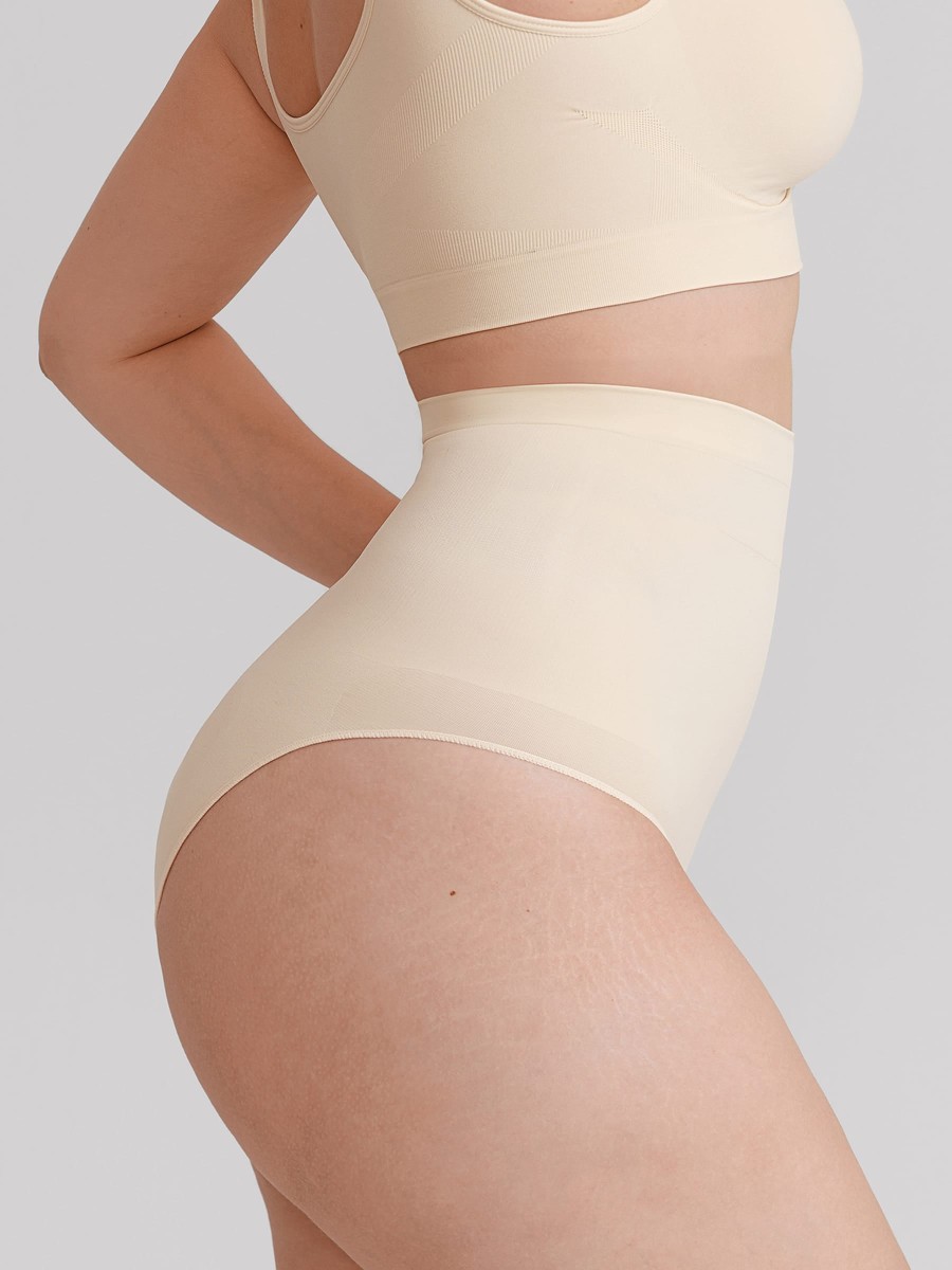 Seamless High Waist Tummy Control Anti Slip Silicone Shaping Panties