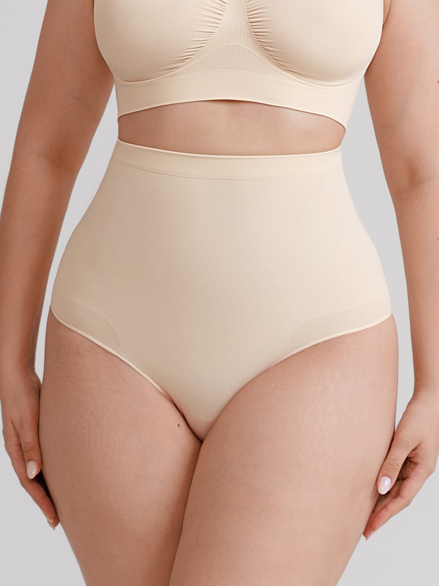 Seamless High Waist Tummy Control Anti Slip Silicone Shaping Panties