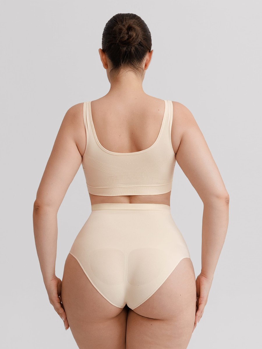 Seamless High Waist Tummy Control Anti Slip Silicone Shaping Panties