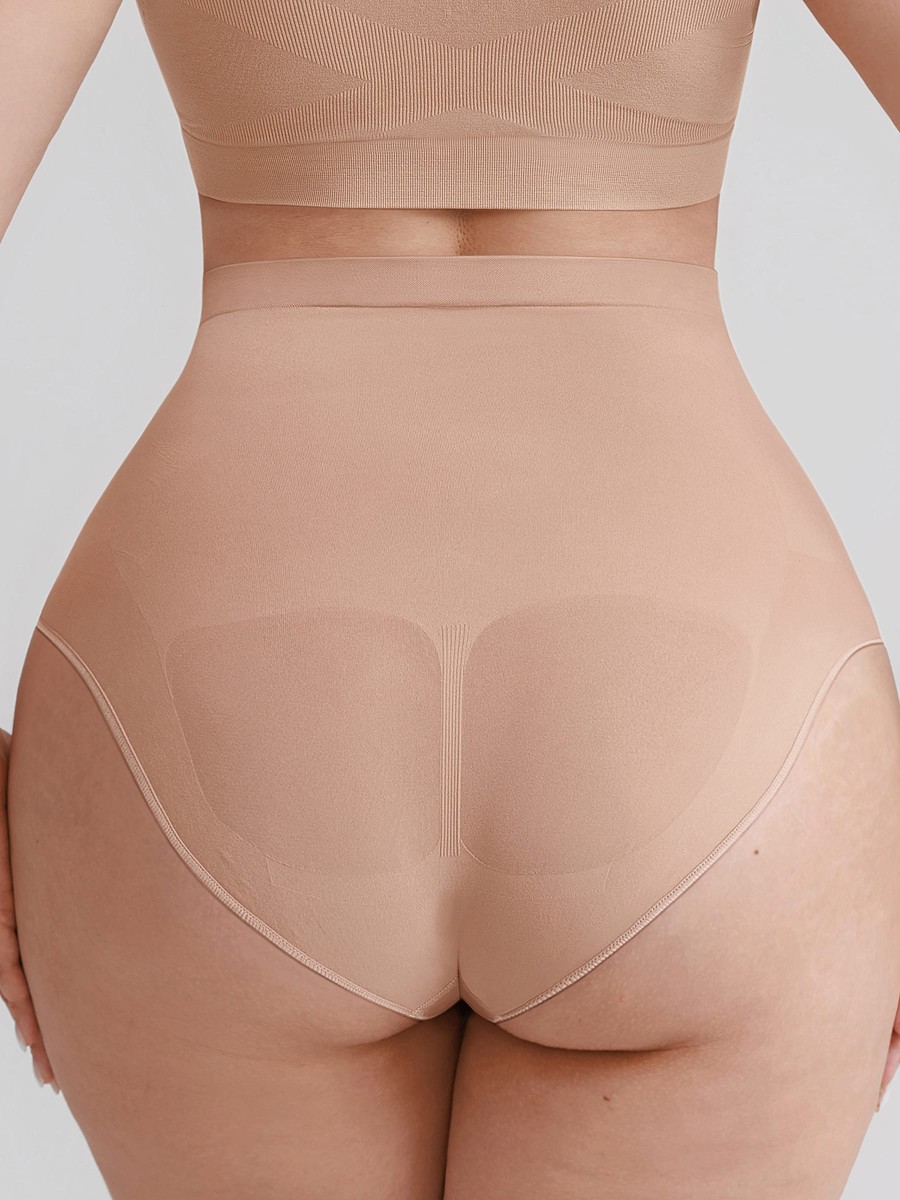 Seamless Tummy Control Briefs Anti Slip Silicone Shaping Panties