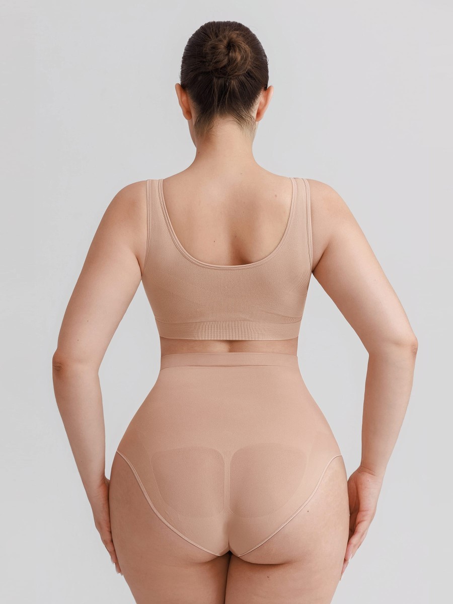 Seamless Tummy Control Briefs Anti Slip Silicone Shaping Panties