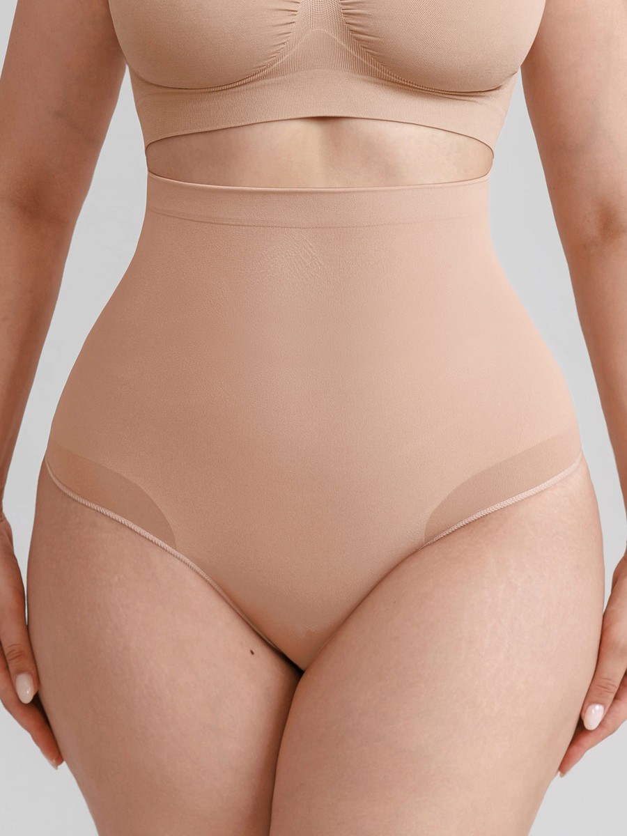 Seamless Tummy Control Briefs Anti Slip Silicone Shaping Panties