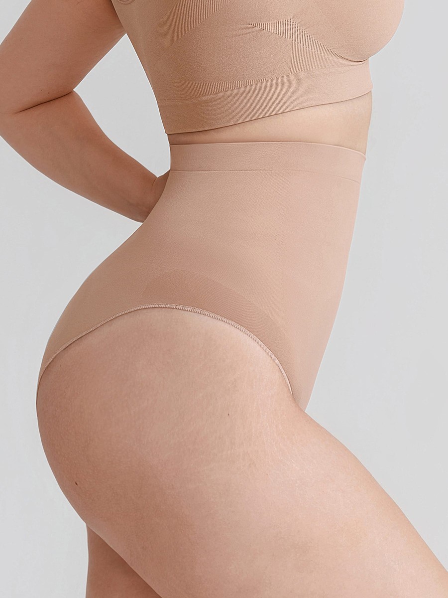 Seamless Tummy Control Briefs Anti Slip Silicone Shaping Panties