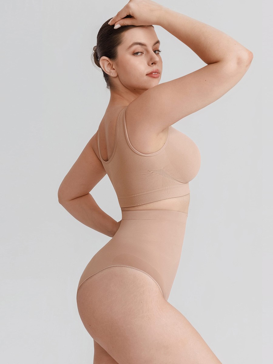 Seamless Tummy Control Briefs Anti Slip Silicone Shaping Panties