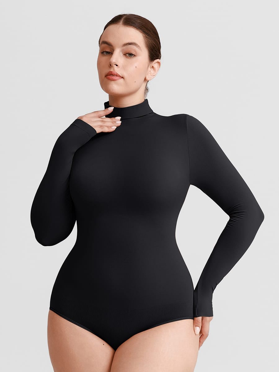 Seamless Butter Soft Snap Crotch Bodysuit Second Skin Stretch Shapewear