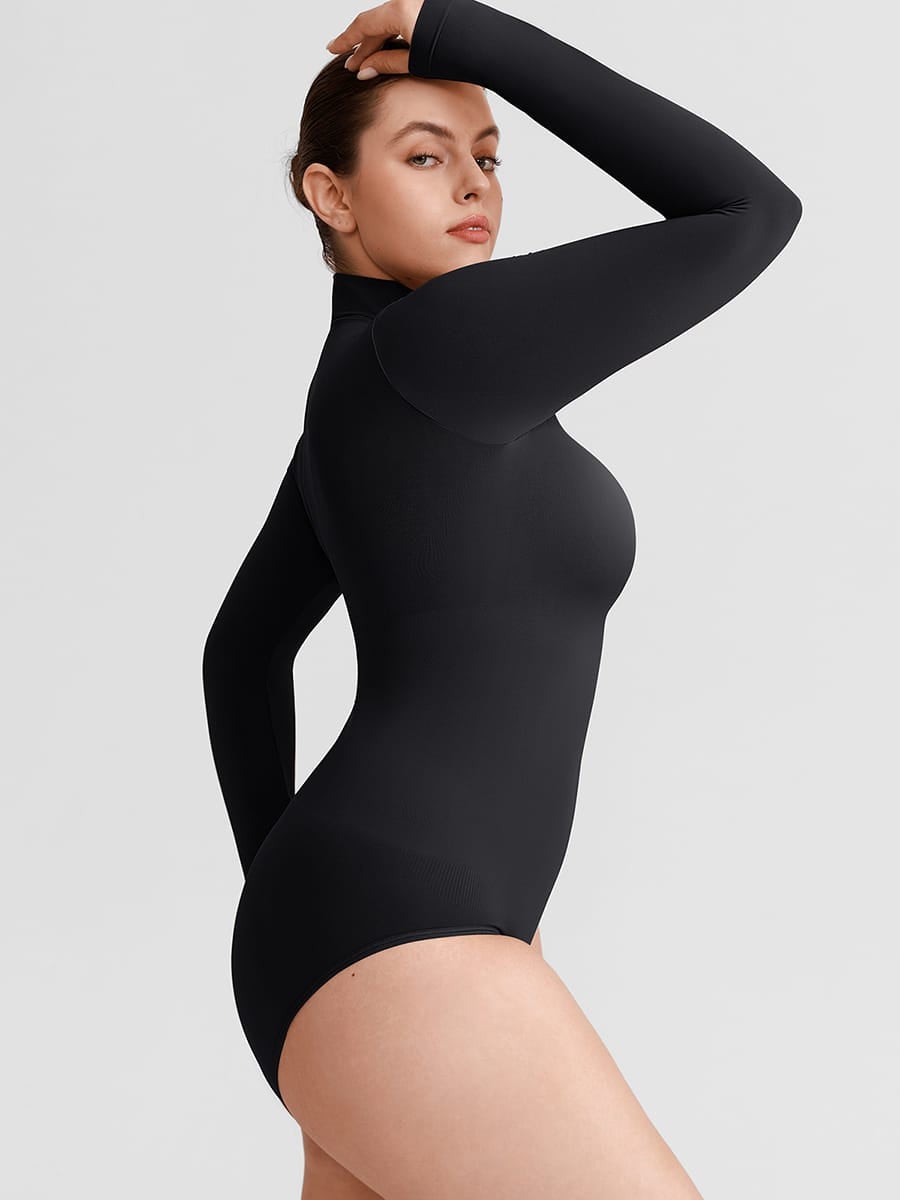Seamless Butter Soft Snap Crotch Bodysuit Second Skin Stretch Shapewear
