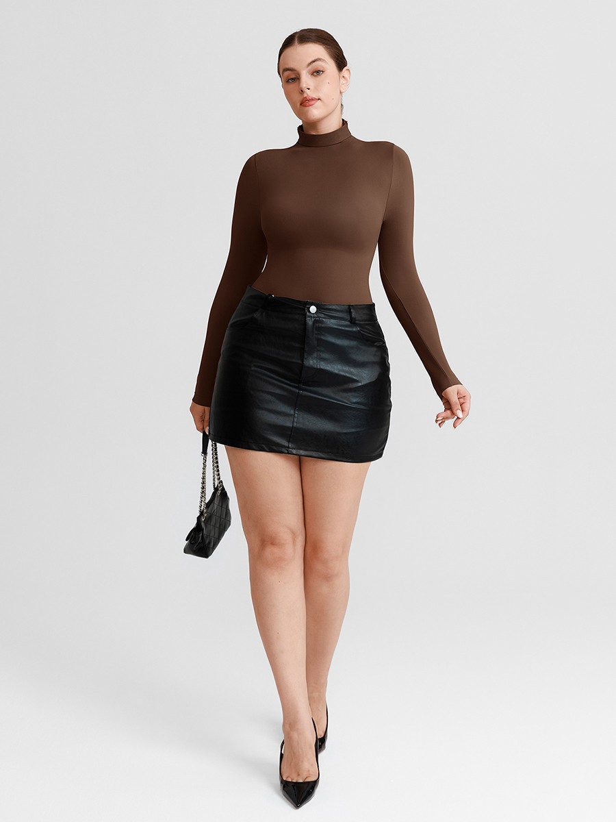 Seamless Butter Soft Snap Crotch Second Skin Stretch Shapewear Bodysuit