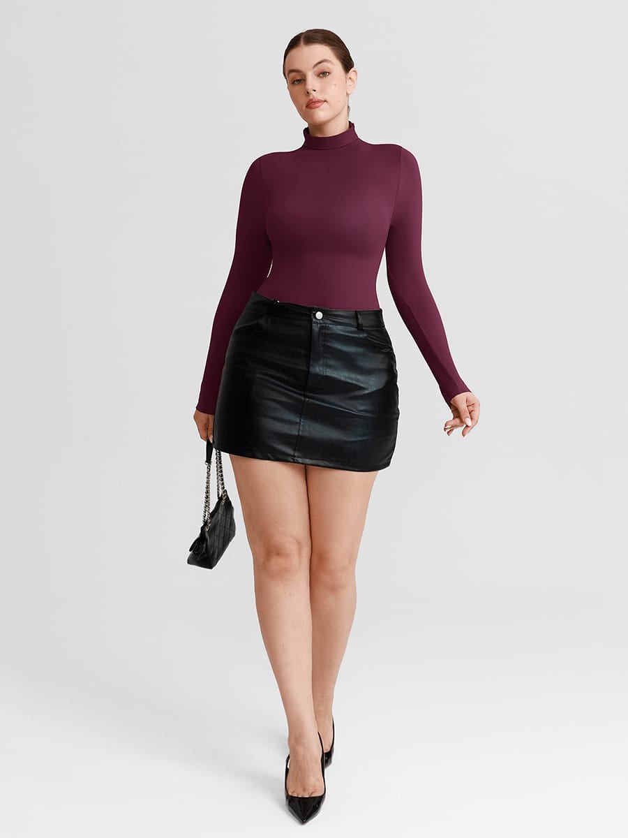 Butter Soft Seamless Snap Crotch Bodysuit Second Skin Stretch Shapewear