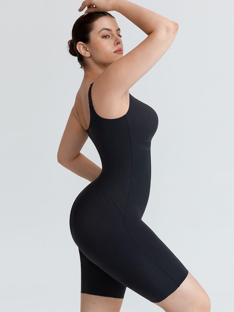 Liquid LYCRA™ Light Control V-Neck Traceless Boyshort Bodysuit