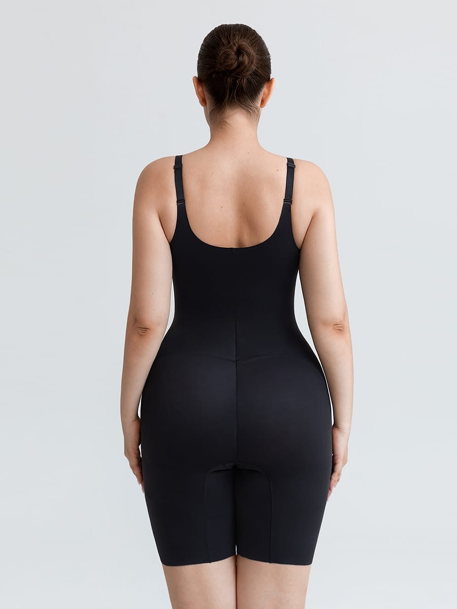 Liquid LYCRA™ Light Control V-Neck Traceless Boyshort Bodysuit